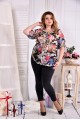 Красивая легкая блузка с цветами 0544-3