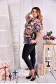 Красивая легкая блузка с цветами 0544-3