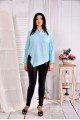 Голубая нарядная блузка 0580-2 (на фото с брюками 011)