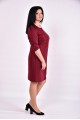 Бордовое платье с гипюровыми вставками | 0593-2