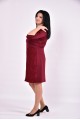 Бордовое платье с гипюровыми вставками | 0593-2