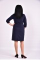 Темно-синее платье с гипюром | 0593-3
