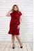 Бордовое платье из льна | 0762-2  - последний 56р
