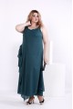 (56) Зеленое длинное шифоновое платье | 0843-1