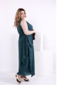 (56) Зеленое длинное шифоновое платье | 0843-1