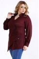 01107-2 | Баклажанная нарядная блузка-рубашка