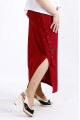 01111-3 | Льняная юбка бордового цвета