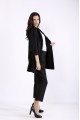 01270-1 | Черный стильный костюм: укороченные брюки и удлиненный пиджак