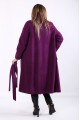 t01268-3 | Фиолетовое пальто с карманами (замена цвета - фуксия)