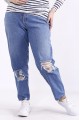 j063 | Голубые джинсы с порванными коленками