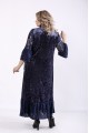 01359-2 | Синее длинное велюровое платье