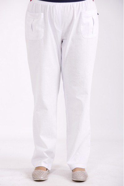 b073-1 | Белые льняные штаны