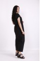 01523-1 | Красивое черное льняное платье в пол