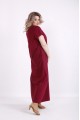 01523-3 | Красивое бордовое льняное платье в пол