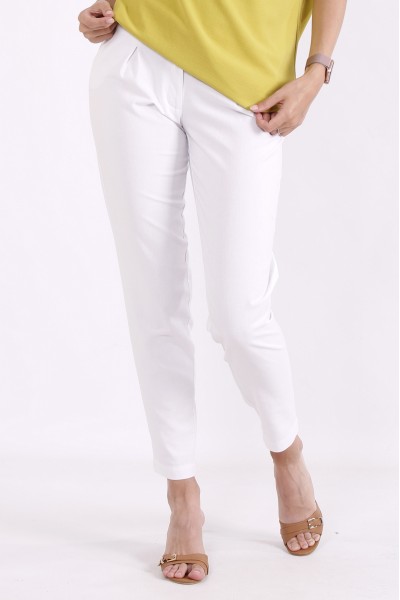 b076-1 | Белые льняные брюки