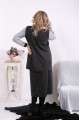 (52) 01616-2 | Черно-серый костюм из ангоры: юбка и блузка