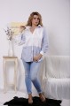 01635-1 | Белая блузка с синей полоской