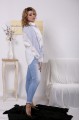 01635-1 | Белая блузка с синей полоской
