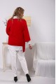 01636-3 | Костюм: белая блузка и красная кофта