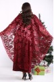 (64) 01667-1 | Бордовое элегантное платье с гипюром