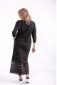 01674-2 | Черное длинное трикотажное платье