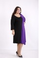 01719-1 | Черно-фиолетовое комбинированное платье