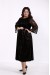 01739-1 | Черное велюровое платье с сеткой