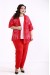 01773-3 | Красный костюм: брюки + гипюровый жакет