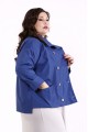 t01753-2 | Синяя короткая куртка из плащёвки