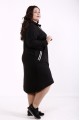 01770-1 | Чёрное ассиметричное спортивное платье миди