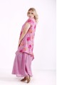 01828-3 | Льняное розовое платье с цветами