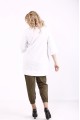 01843-3 | Длинная свободная белая блузка из льна