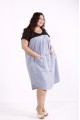 01854-1 | Платье-рубашка в синюю полоску
