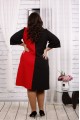 02059-1 | Двухцветное черно-красное платье